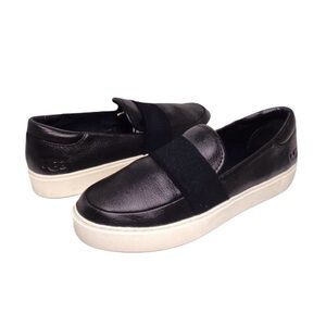 UGG Women's Black Chayze Leather Slip On Sneaker Size 9.5